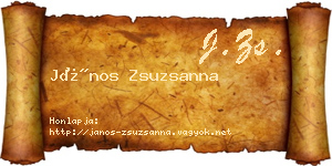 János Zsuzsanna névjegykártya