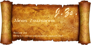 János Zsuzsanna névjegykártya